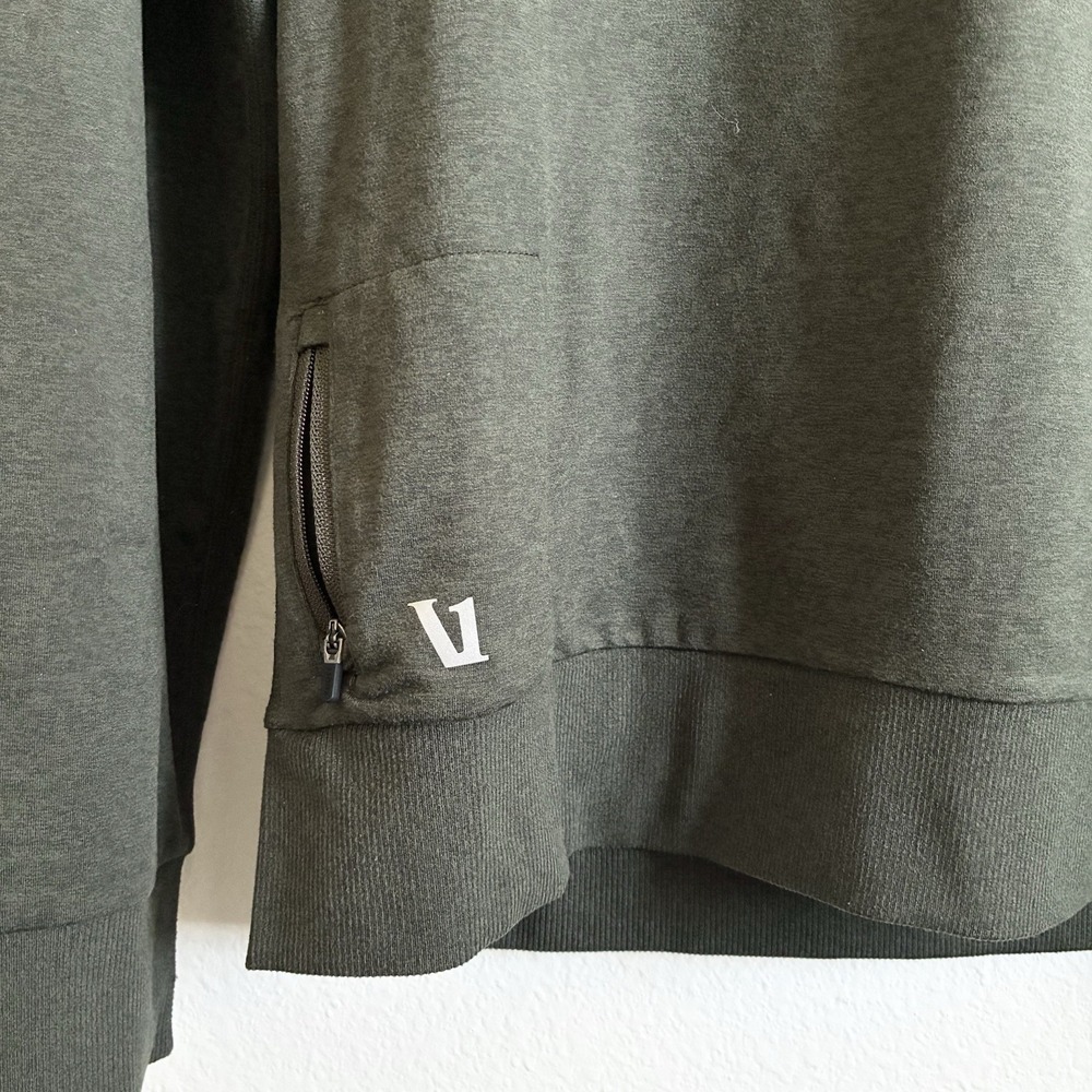 Vuori Ponto Performance Crew Neck Pullover Long Sleeve Shirt Green Mens Small - Picture 2 of 7